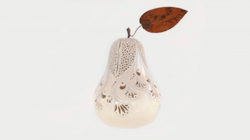 Lampe céramique - Poire - Blanc