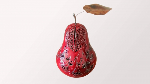 Lampe céramique Rouge