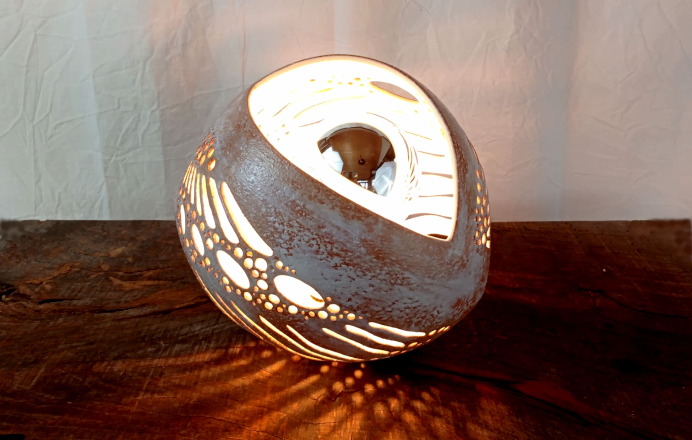 Lampe céramique - Gâline Blanc