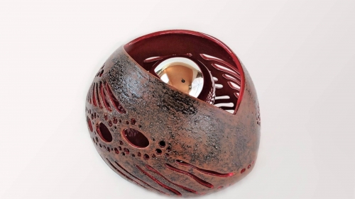 Lampe en céramique Galine Rouge